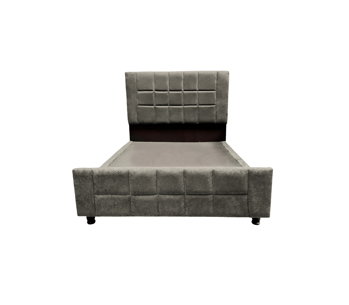 Box Spring Cuadro Matrimonial con Copete Tela Gamuzada Driha