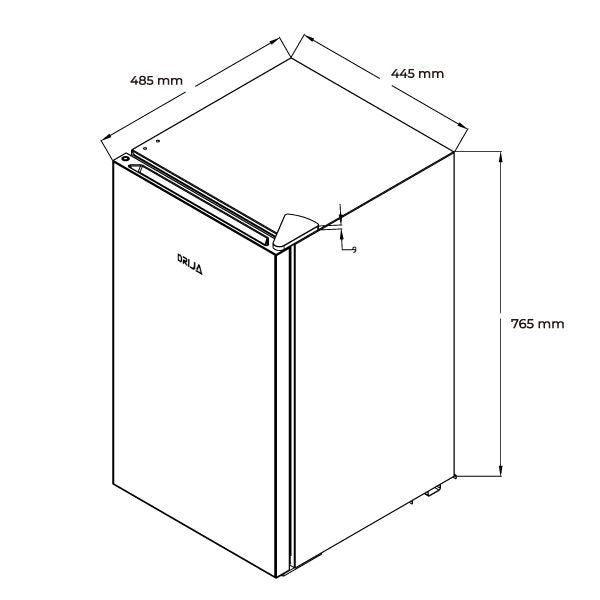 Nevera ejecutiva Single Door con escarcha 3.2 pies Negro Drija
