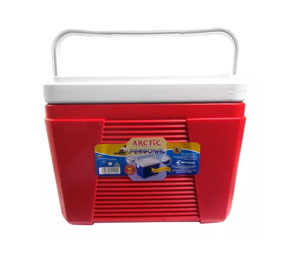 Cava artic personal 20 QT (19 litros) roja Decocar SKU: MCP-20Q-ROJO