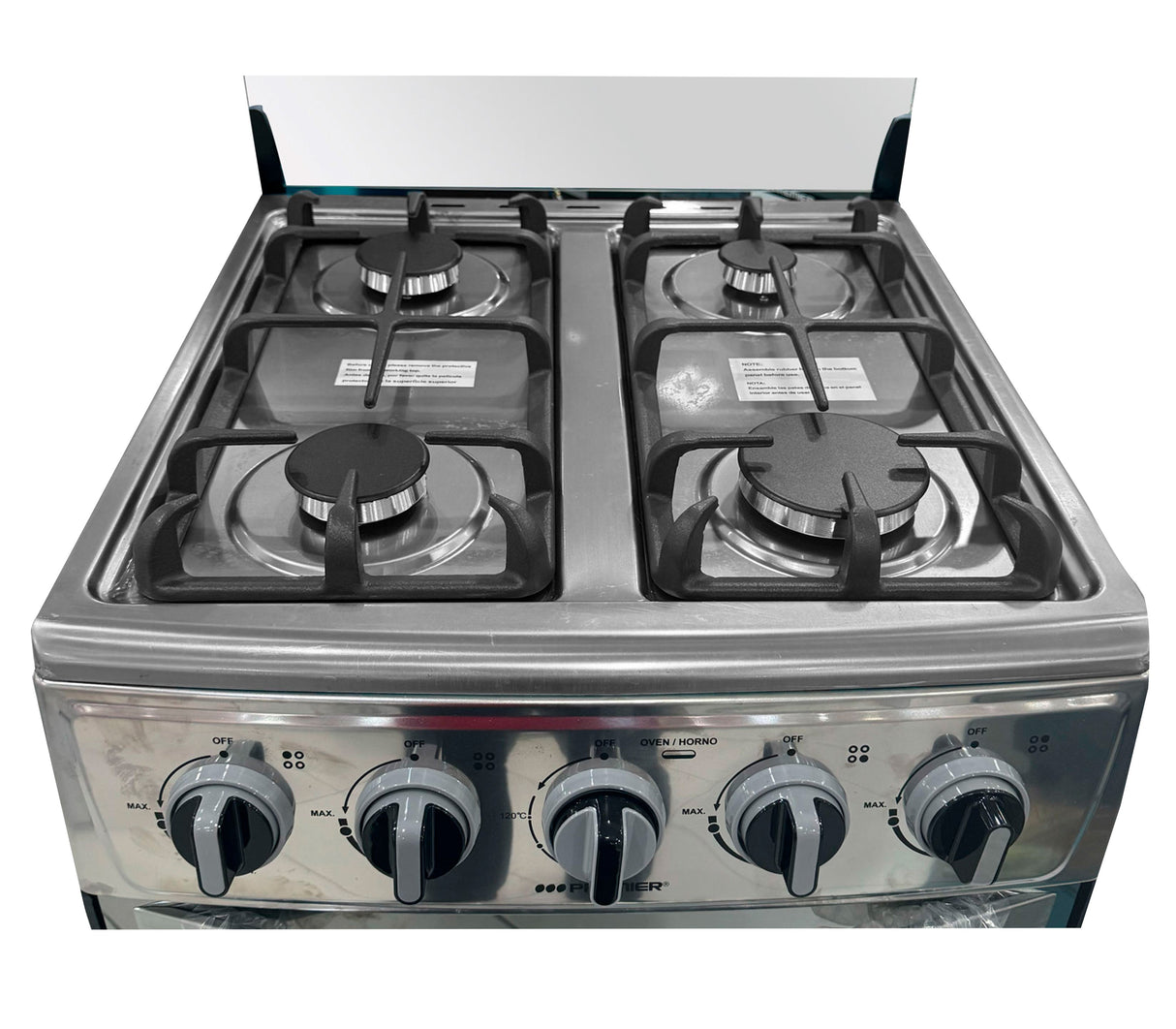 Cocina 4 hornillas acero Premier