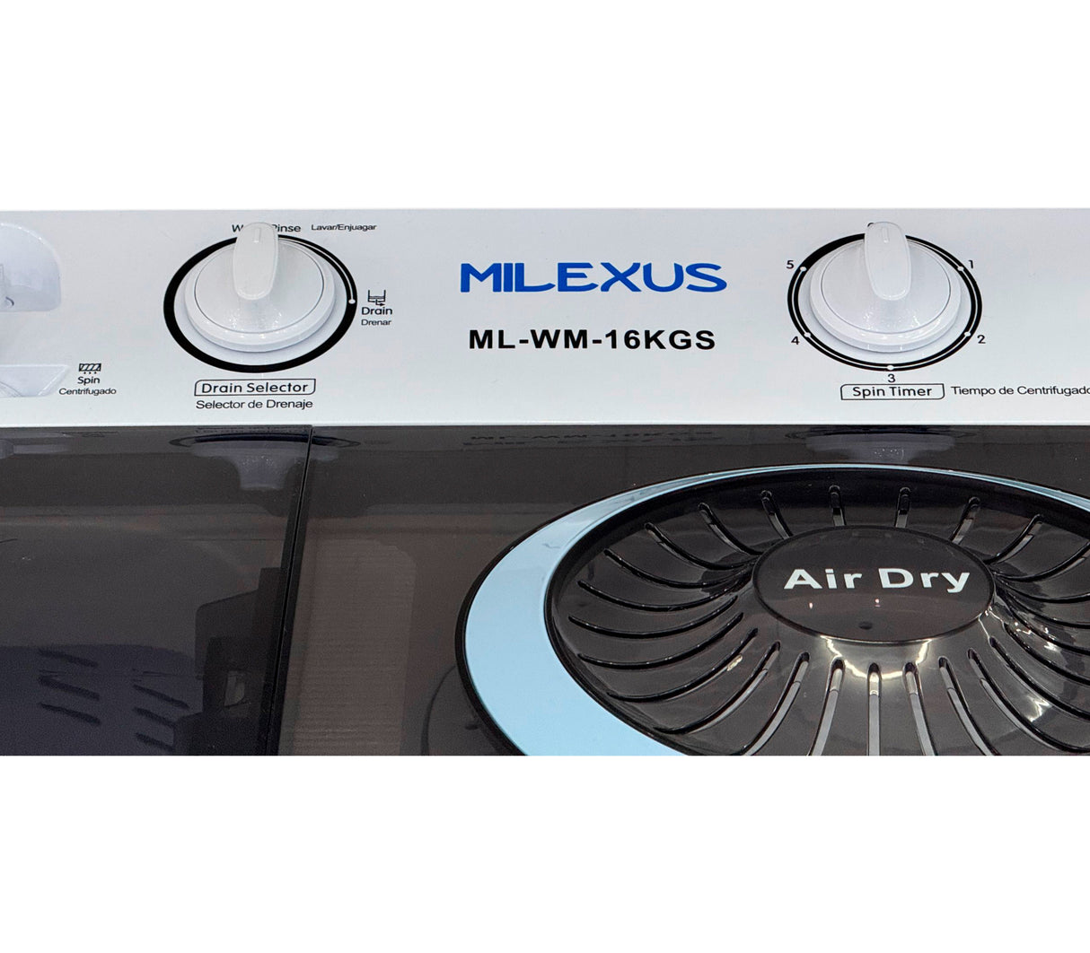 Lavadora doble tina 16kg Milexus