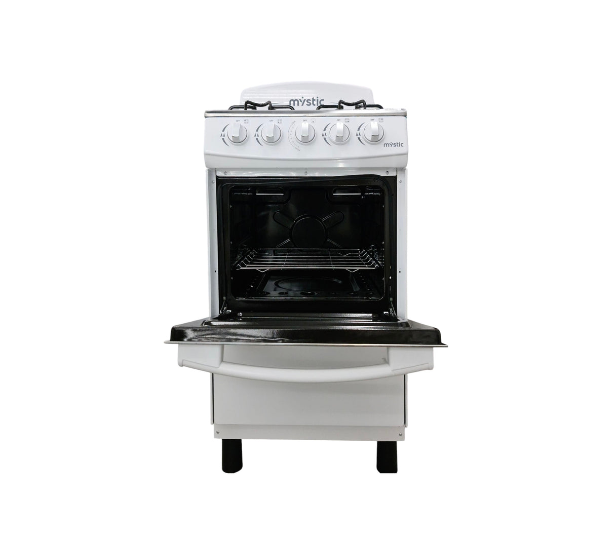 Cocina a gas agata 4 hornillas (20") blanca Mystic