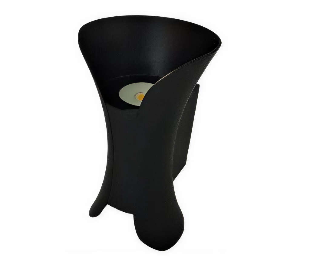 Lámpara decorativa p/pared luz cálida negra Lumistar