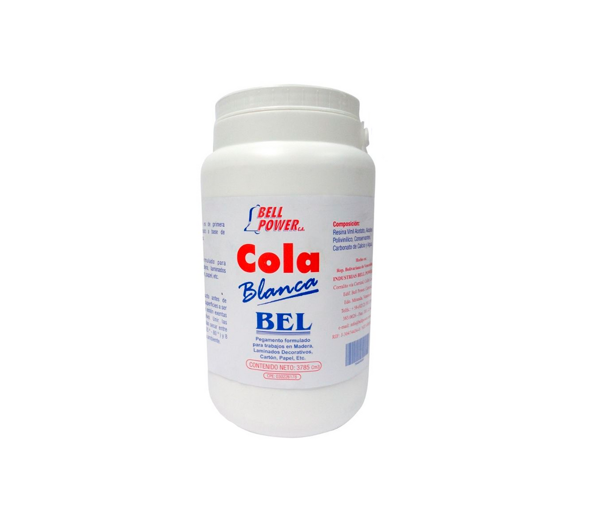Pega blanca 500gr Bell Power