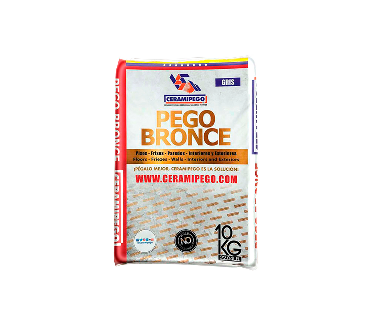 Pego Blanco Bronce de 10 Kg Ceramipego