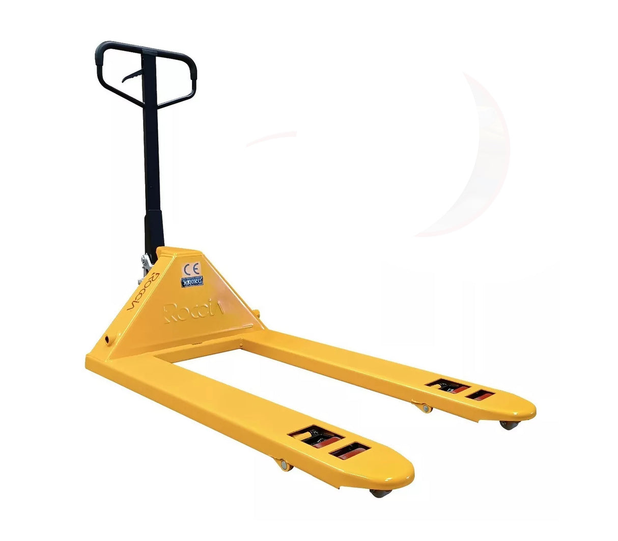 Transpaleta hidráulica rueda de silicon rojo zorra manual 3 ton Roccia