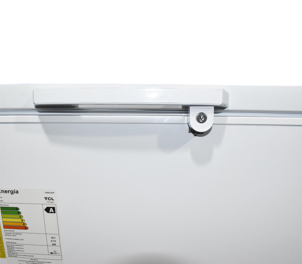 Congelador hrztl 200 litros blanco int/blanco TCL