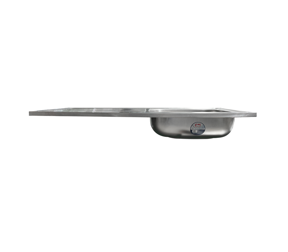 Fregadero 100x50 cm sobreponer bordes con perfil 1 ponchera derecha con escurridor Fermetal