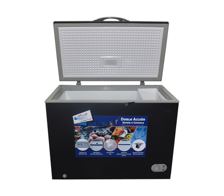 Congelador hortizontal 300 litros negro fre-1024 Gplus