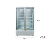 Exhibidor vertical congelador 842 litros Sj-728 2 puertas Sj Electronics