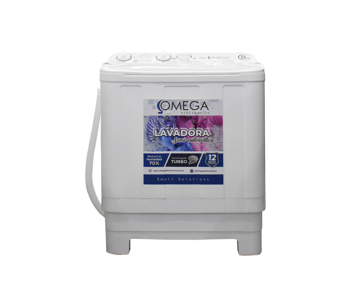Lavadora 8 kg doble tina blanco Omega Electronics