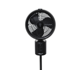 Ventilador recargable 10" con rociador de agua negro Roccia