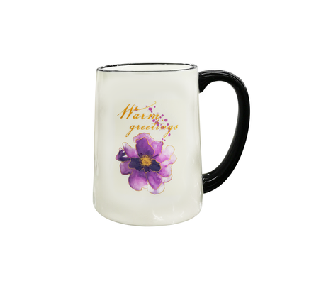 Taza de porcelana blanca diseños varios Mo Import