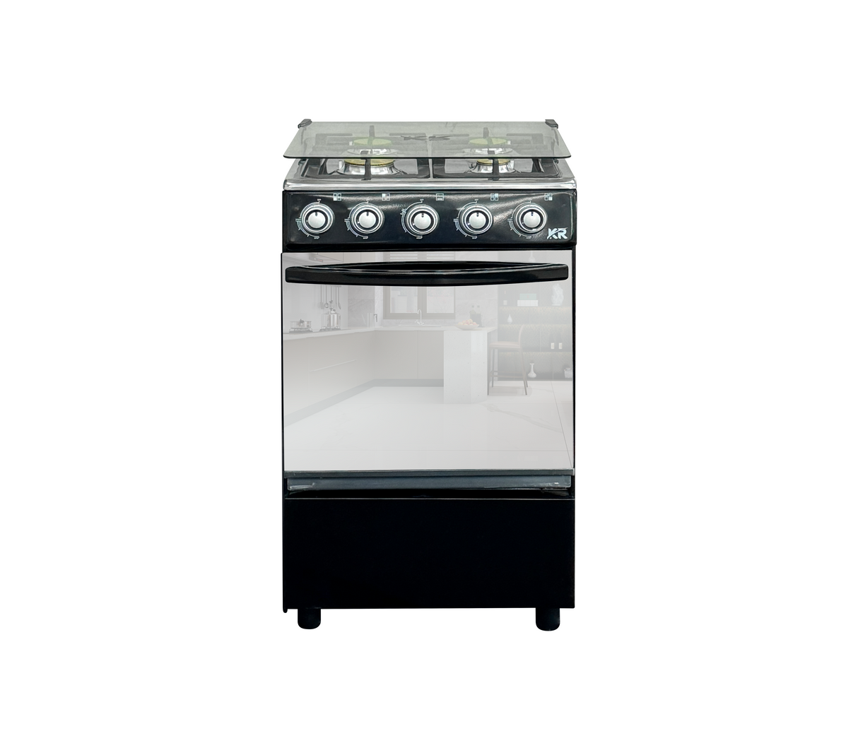 Cocina a gas 4h negro Kr