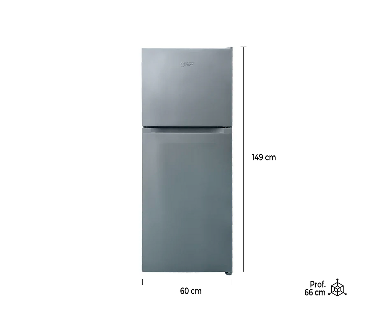 Nevera Top Mount 10.4 pies sin escarcha plateado Bottom Mount