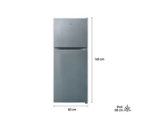 Nevera Top Mount 10.4 pies sin escarcha plateado Bottom Mount