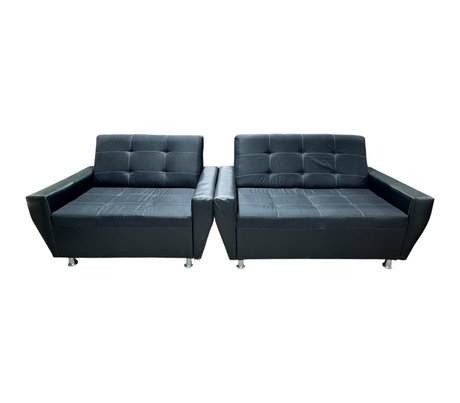 Juego de recibo Madrid bipiel/tela 3 y 2 puestos Nohemi