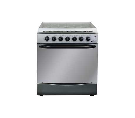 Cocina a gas 6H 30" encendido automático silver Gplus