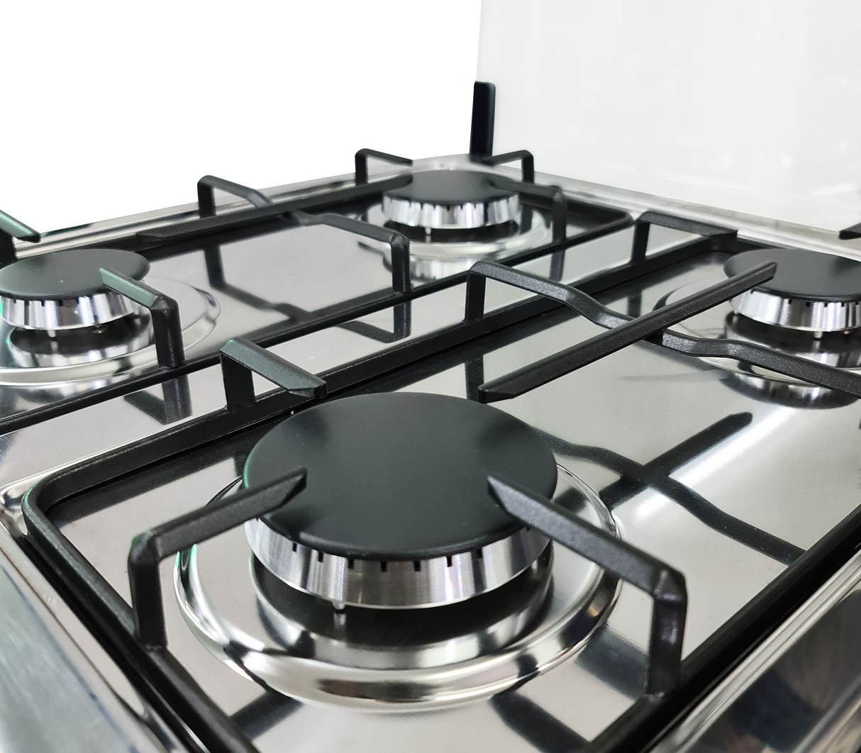 Cocina a gas 20" de piso 4 hornillas c/horno negro Nero