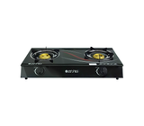 Cocina a gas 2 h vidrio negro-dis. Tribal Lotus