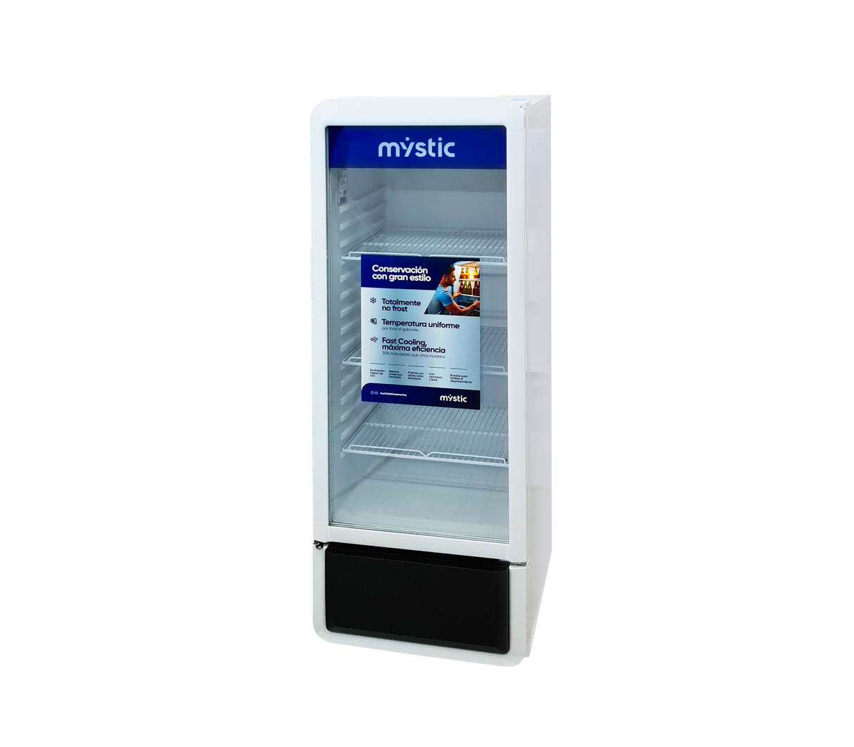 Nevera exhibidora vert 240 litros blanco Mystic