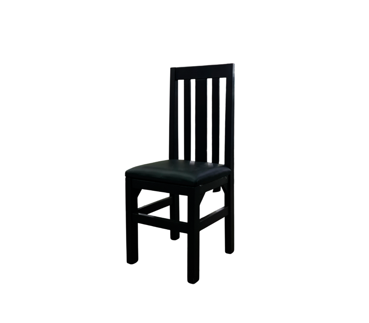 Silla Para Comedor Patricia Con Tapizado Semicuero Negro Isabel
