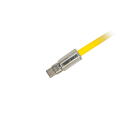 Cable cargador usb/tipo C transformers amarillo Tecno