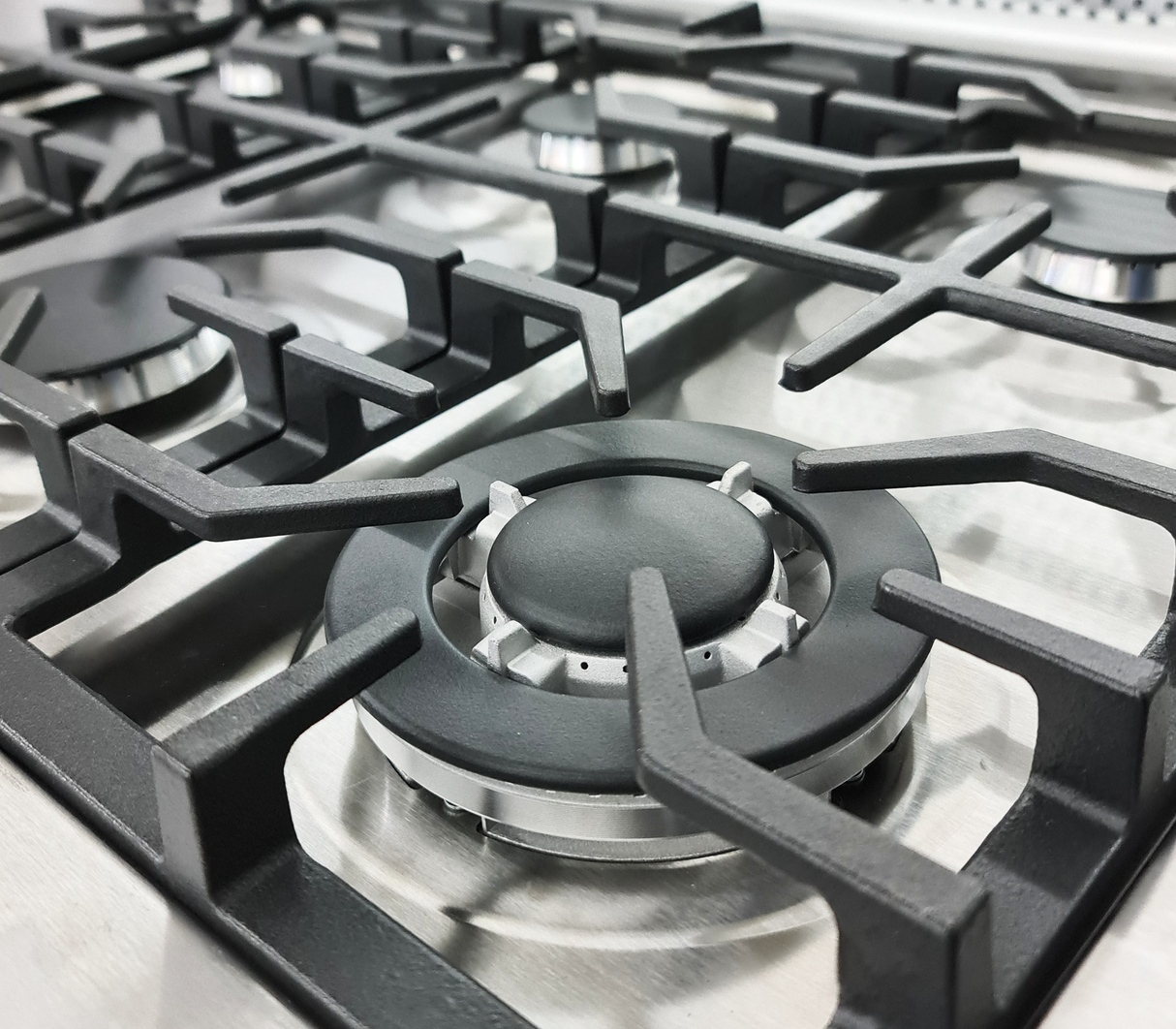 Cocina a gas 30" de piso 6h c/asador acero inoxidable Premier