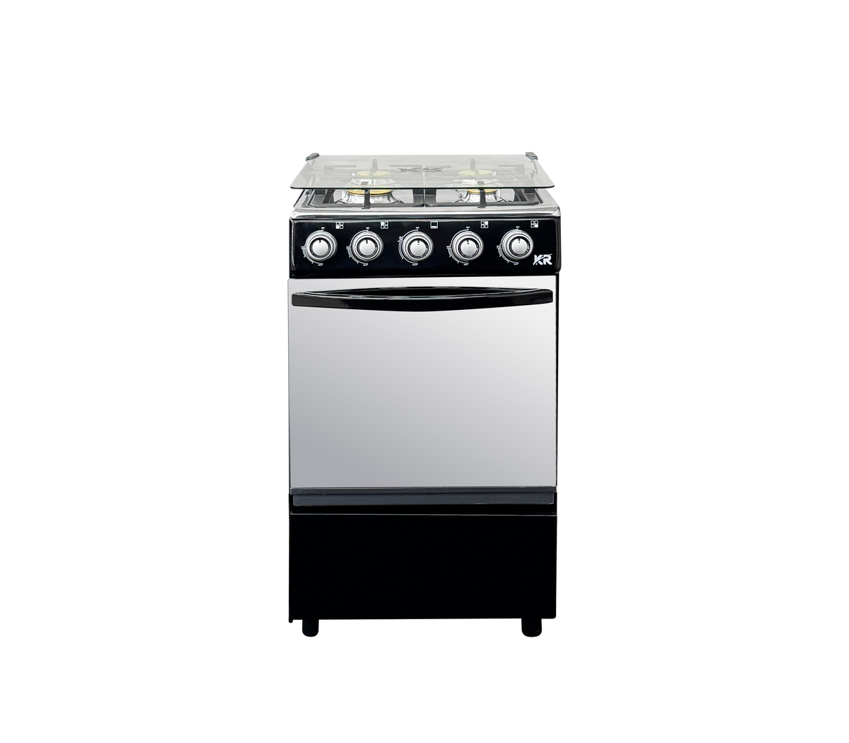 Cocina a gas 4 Hornillas negro KR PLUS