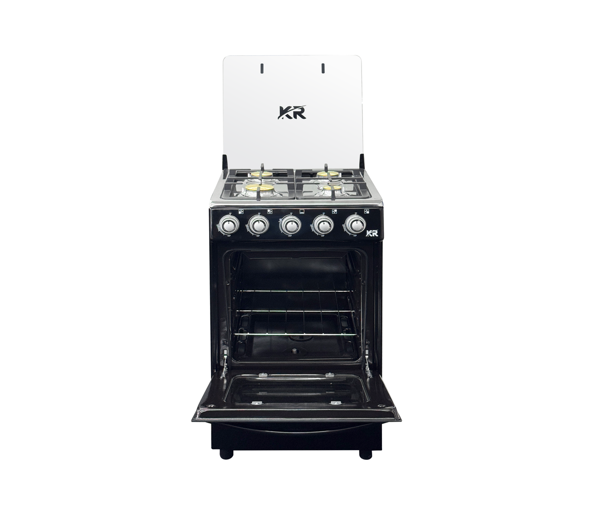 Cocina a gas 4 Hornillas negro KR PLUS