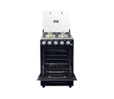 Cocina a gas 4 Hornillas negro KR PLUS