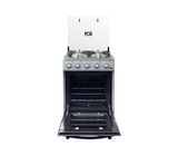 Cocina a gas 4 hornillas gris KR PLUS