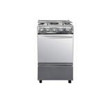 Cocina a gas 4 hornillas acero/plateado KR PLUS