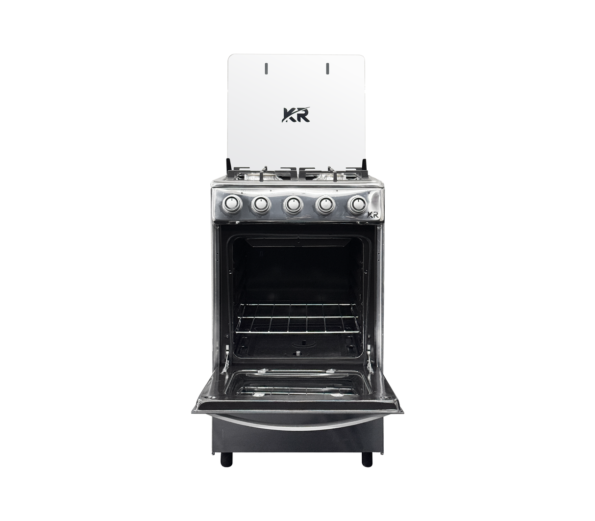 Cocina a gas 4 hornillas acero/plateado KR PLUS