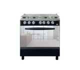 Cocina a gas 6 hornillas negro KR Plus