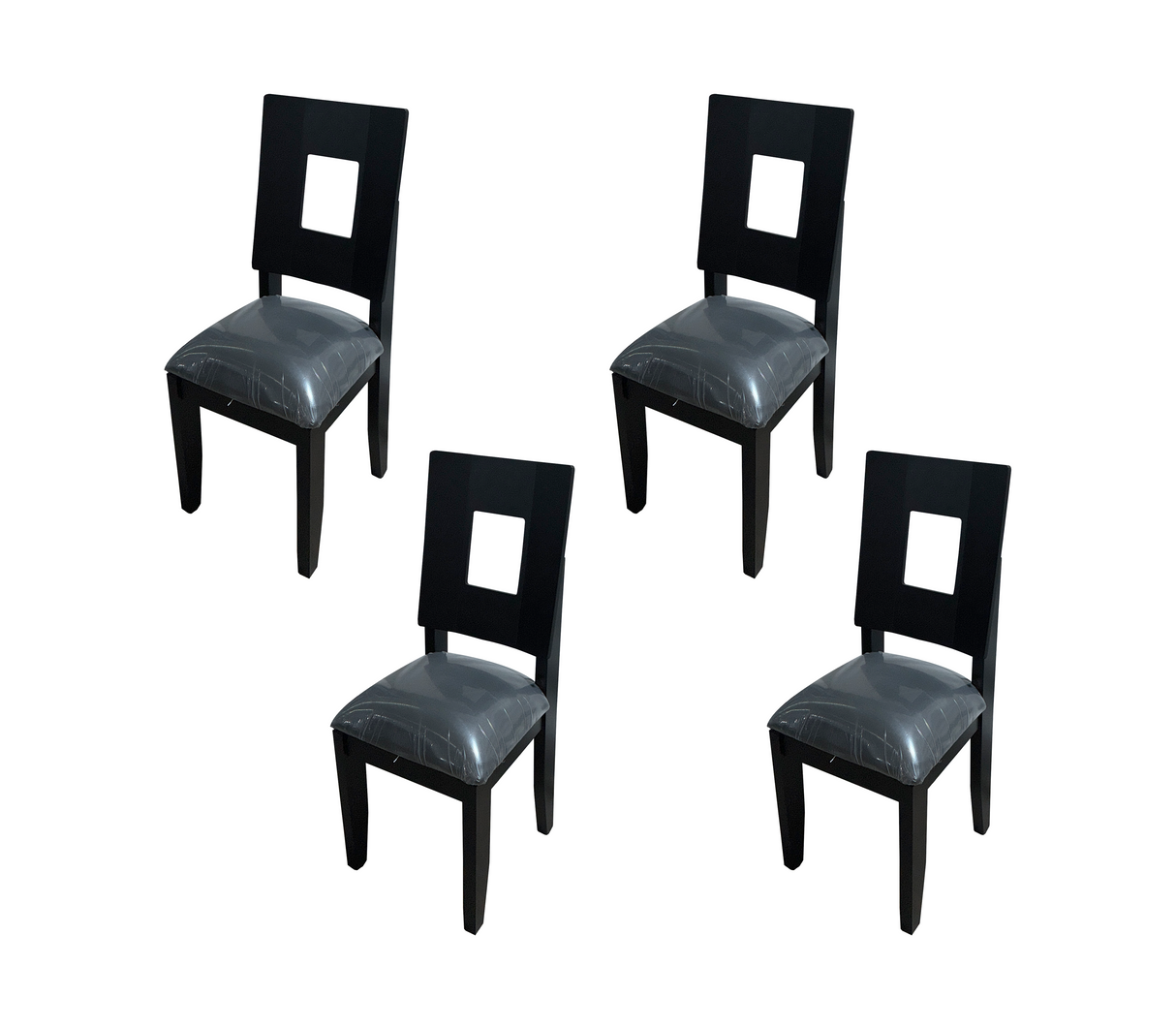 Comedor elegante 4 sillas c/tope pvc marmolizado claro Mercado Del Mueble