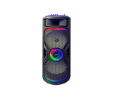 Corneta recar 8"x2 portátil karaoke/led/amplif. cont.y mic.alamb. 20W Sankey