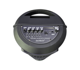 Corneta recar 8"x2 portátil karaoke/led/amplif. cont.y mic.alamb. 20W Sankey