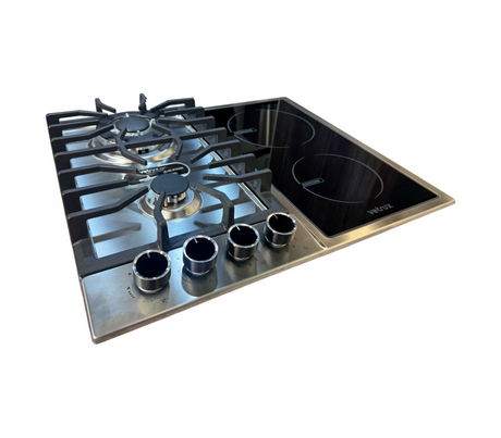 Tope de cocina dual gas/elect 4h 60cm (24") acero Flexi Vetrux