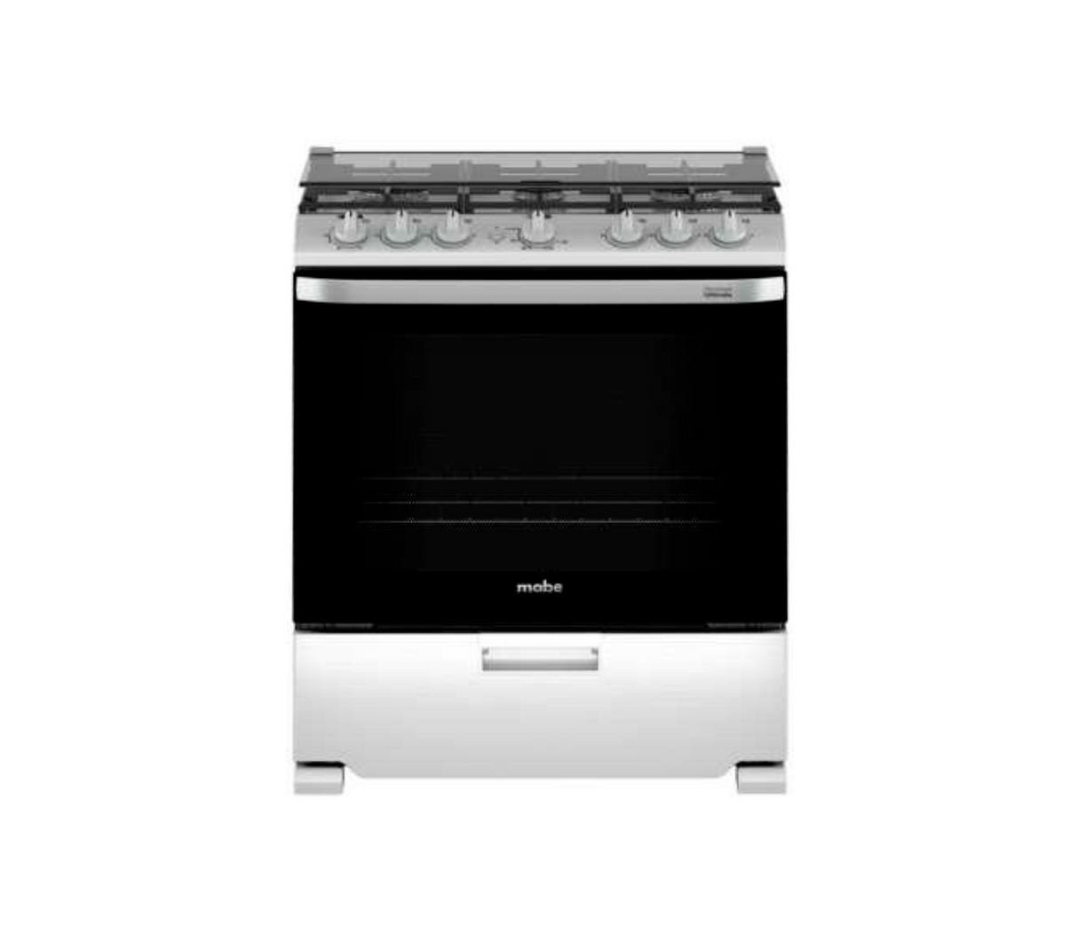 Cocina a gas piso 76cm 6 hornillas acero/inox Mabe
