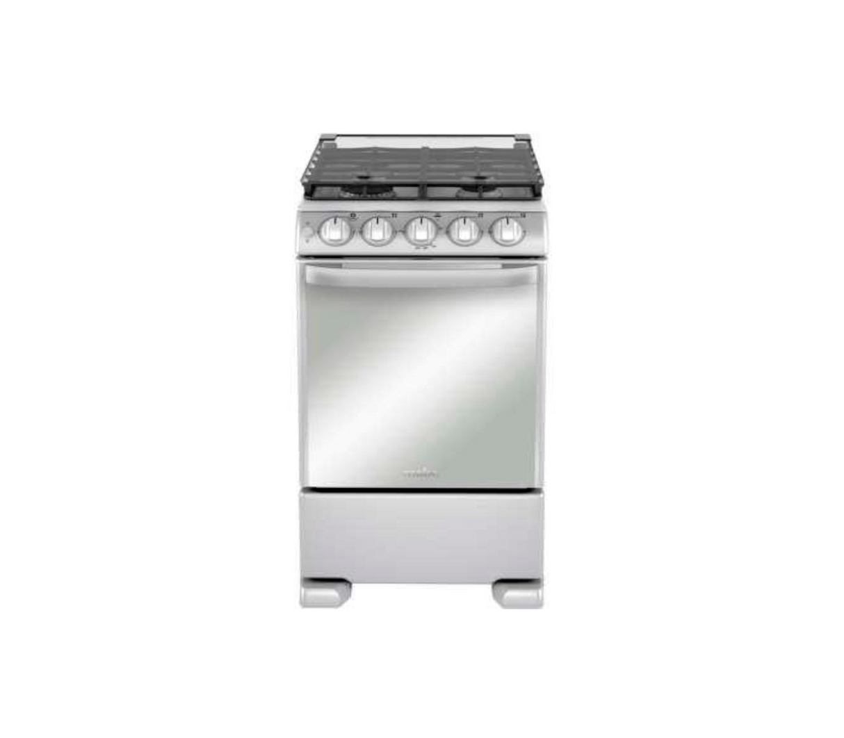 Cocina a gas piso 50cm 4 hornillas acero/inox Mabe