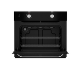Horno a gas c/enc elect 80cm tipo espejo negro Mabe