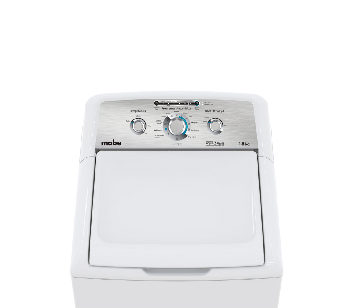Lavadora automática 18 kg 3 perillas + botón LMA78113CBAB0 blanca Mabe