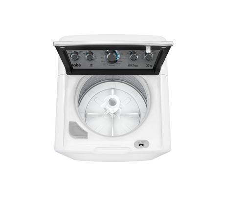 Lavadora automática 22 kg 5 perillas + botón blanca Mabe