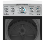 Lavadora automática 22 kg 5 perillas + botón blanca Mabe