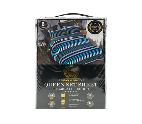 Juego de sábana queen Premium Collection Logan & Mason