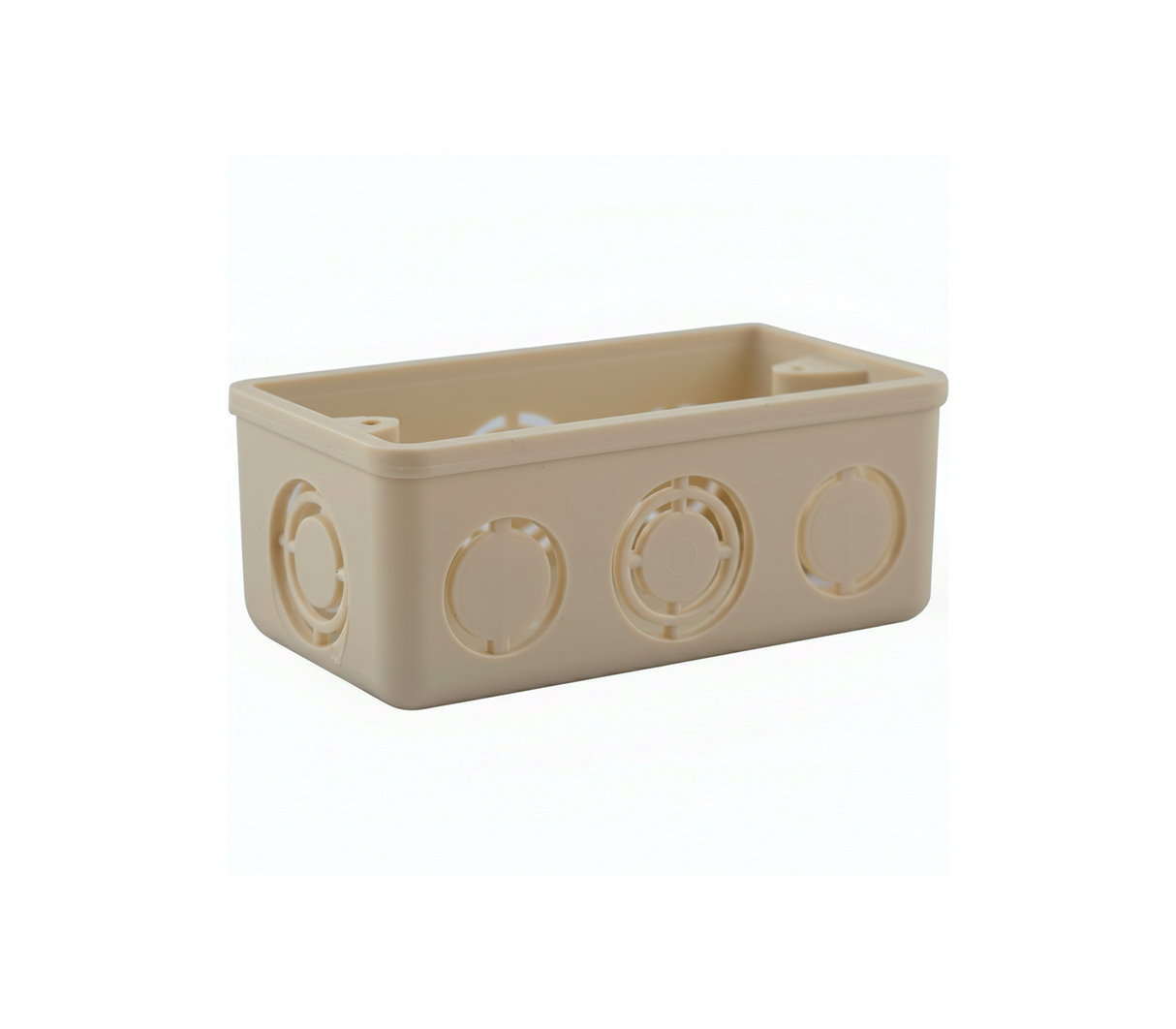 Cajetín plástico 4x2 rectangular beige Nexon