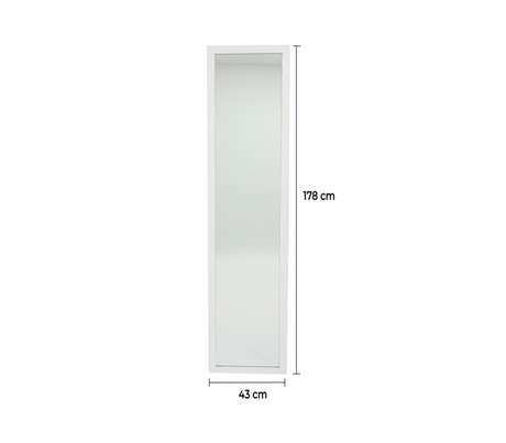 Espejo Rectangular con Marco en Melamina Alto Brillo Powerfik