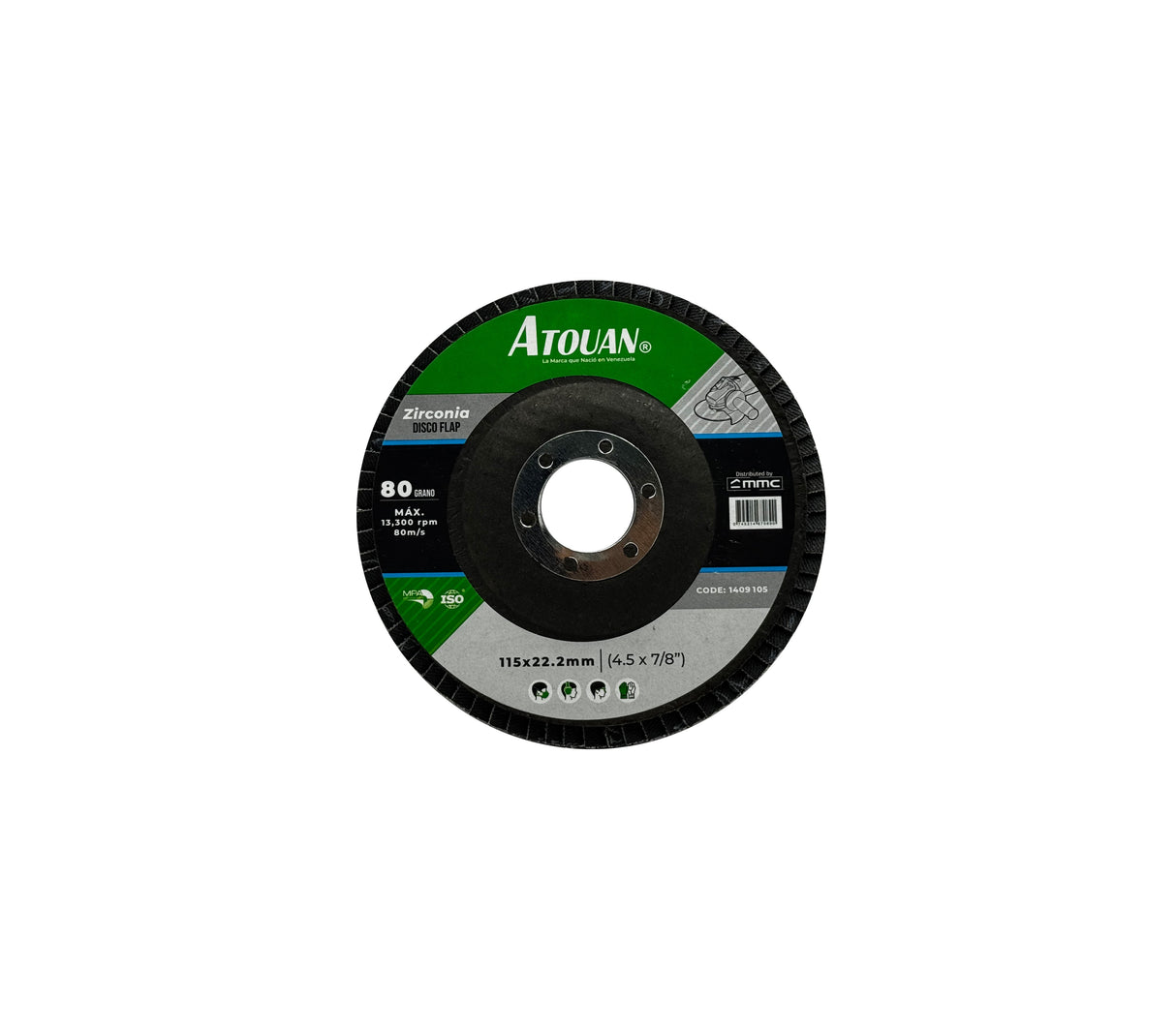 Disco flap 4-1/2” x7/8”  gr.80 Atouan
