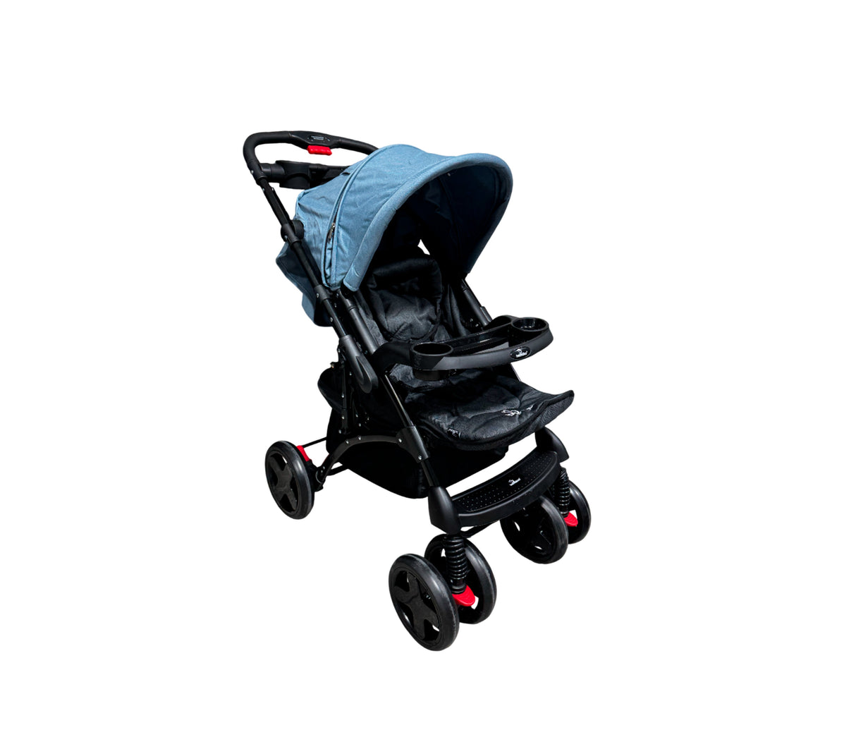 Coche para bebe con porta vasos azul Bebesitos